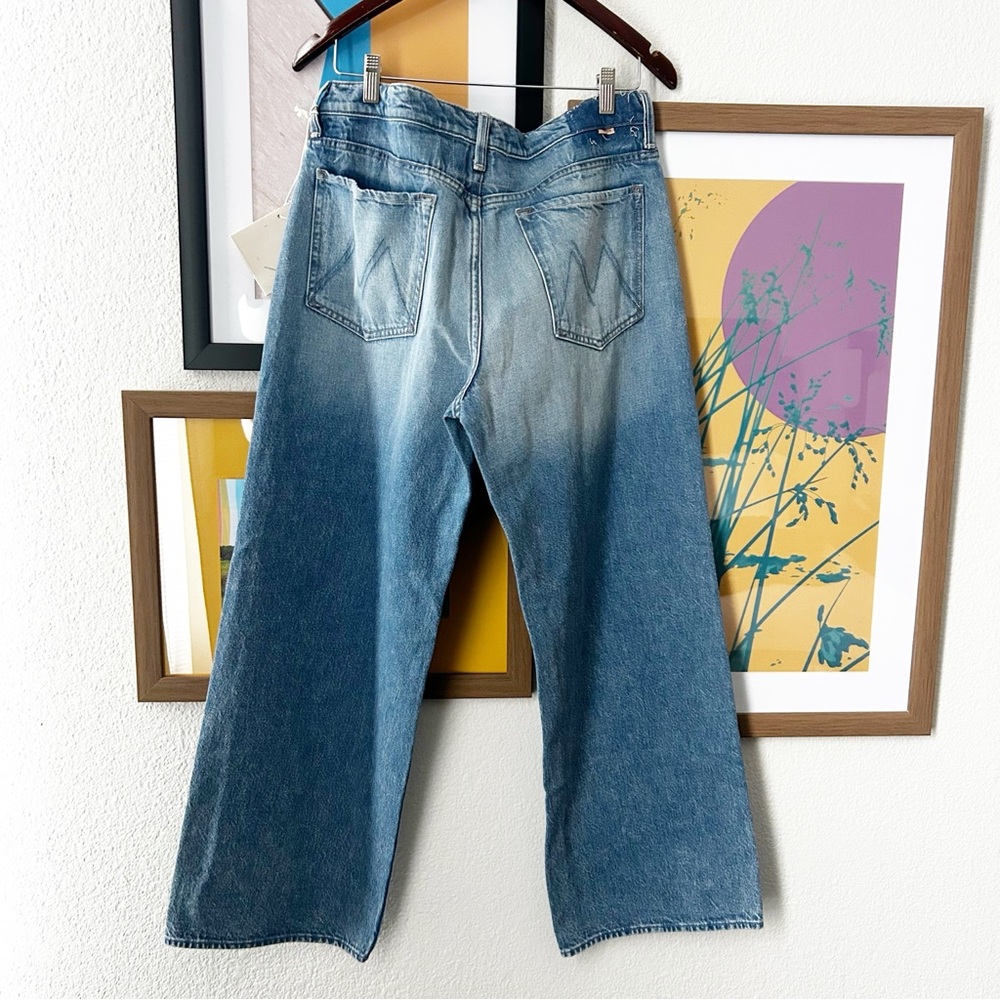 NWT Mother Superior Lil Dodger Button Sneak Jeans Wipeout Petite - Picture 5 of 5